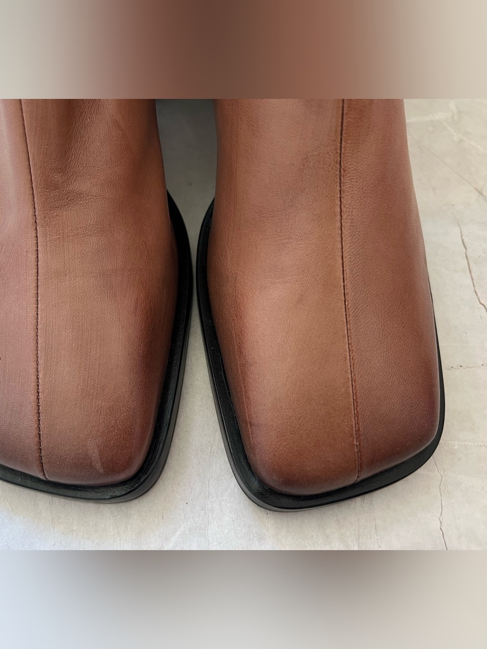 Halmanera Italian Leather Ankle Boots Heels Linda 13 Caramel Brown Size 40 US 10 - Picture 9 of 15